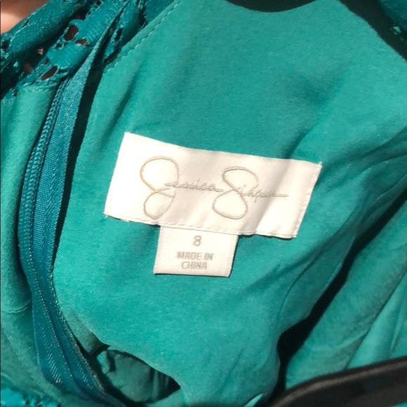 Teal lace top skater dress - Picture 3 of 3